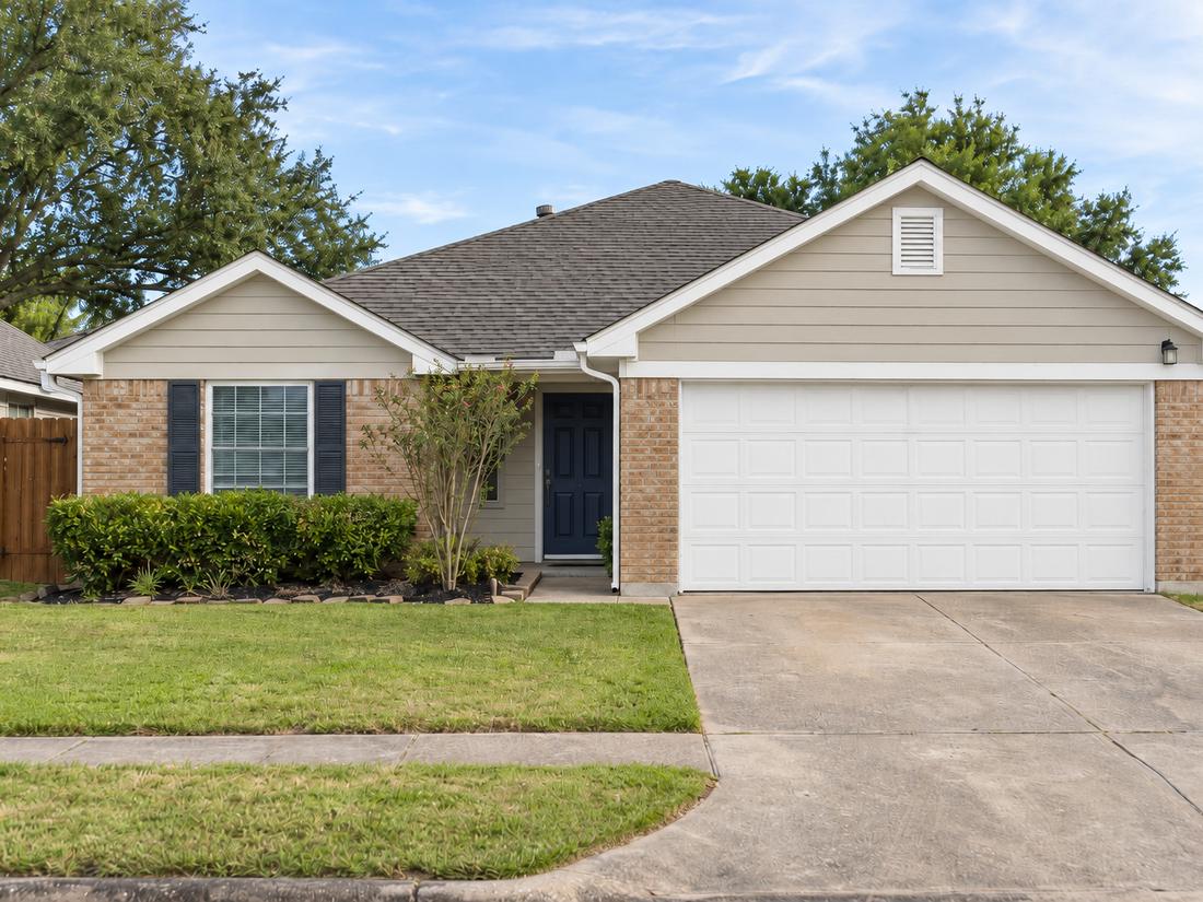 House exterior with fresh two-tone paint